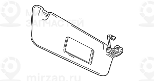 Солнцезащ.коз.с фонар.подсв.туал.зерк. Л HIMMELGRAU 60
 BMW 51167076699