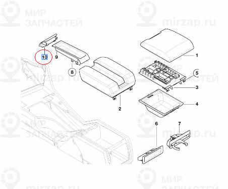 Ручка SCHWARZ
 BMW 51167141735