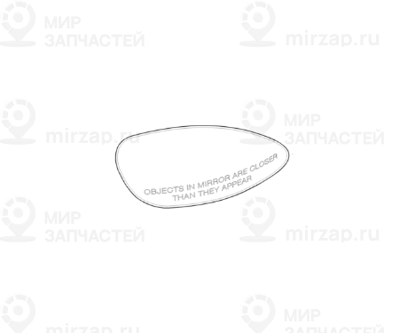 Стекло зеркала с обогревом выпуклое П
 BMW 51167177128