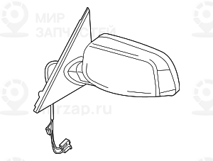 Наружное зеркало с обогревом без стекл.П
 BMW 51167189512