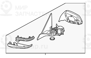Наружное зеркало с обогревом П
 BMW 51167245152