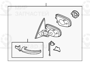 Наружное зеркало с обогревом Л
 BMW 51167282721