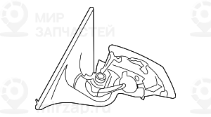 Наружное зеркало с обогревом без стекл.П
 BMW 51167283466