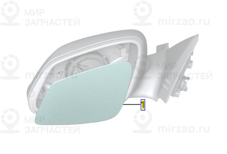Стекло панорамного зеркала с обогревом Л EC
 BMW 51167285005
