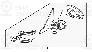 Наружное зеркало с обогревом п
 BMW 51167307156