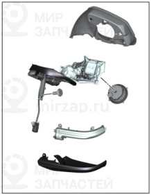 Наружное зеркало с обогревом п
 BMW 51167321004