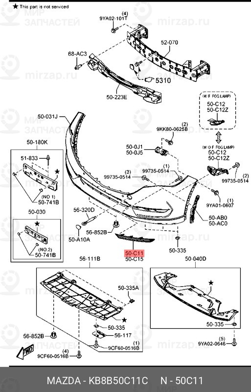 Запчасть MAZDA KB8B50C11C