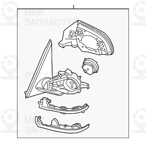 Aussenspiegel Ohne Glas Beheiz
 BMW 51167477904