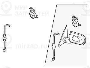 Наружное зеркало с обогревом Л GLANZSCHWARZ
 BMW 51167890829