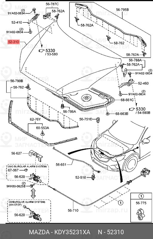 Запчасть MAZDA KDY35231XA