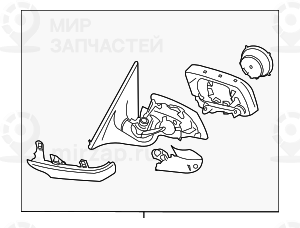 Нар.зеркало в m-ст. без стекла обогр.л
 BMW 51168055125
