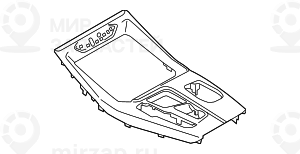 Blende Mittelkonsole Alu Rhombicle
 BMW 51168071035