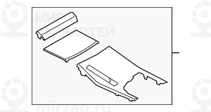 Blende Mittelkonsole Pianolack Schwarz
 BMW 51168072340