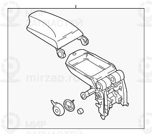 Средний подлокотник SCHWARZ
 BMW 51169110501