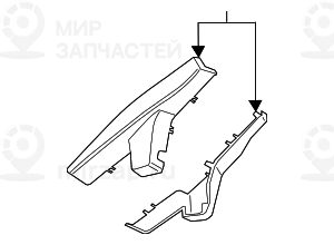 Комплект накладок ножки зеркала
 BMW 51169323832