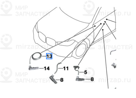 Рем.к-Т В/Ч Динамика Треуг.накл.зерк.
 BMW 51169459207