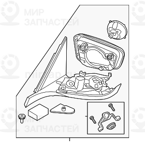 Aussenspiegel Beheizt Mem
 BMW 51169498924