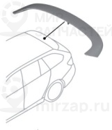 Задний спойлер черн. мат. обтекаемый
 BMW 51192298300