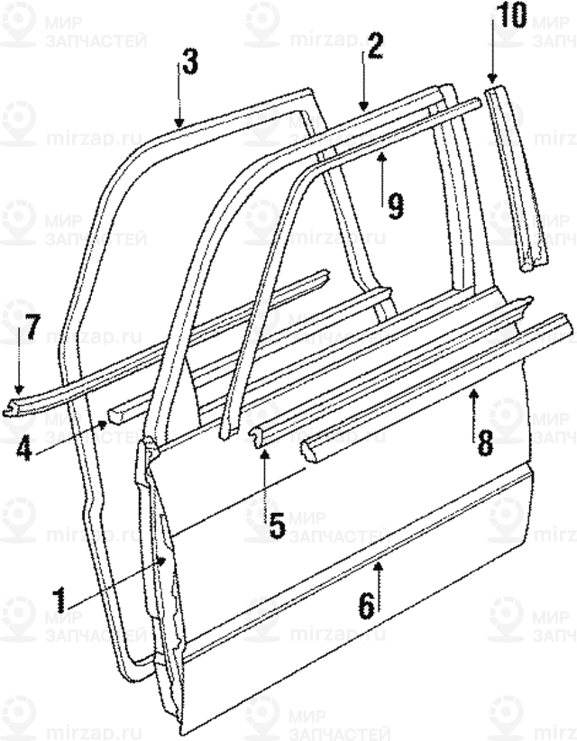 Уплотнитель шахты стекла Наруж
 BMW 51211864291