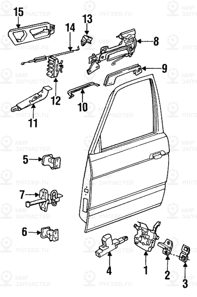 Клиновой фиксатор замка
 BMW 51211969995
