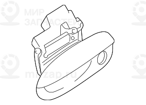 Ручка прив.замка двери с подсвет.П Наруж GRUNDIERT
 BMW 51218240416