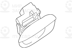 Ручка привода замка двери П Наруж GRUNDIERT
 BMW 51228164726