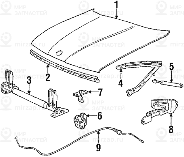 Запорный механизм капота
 BMW 51231908330