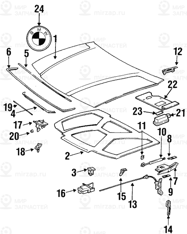 Привод капота
 BMW 51231960853