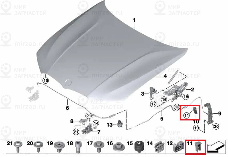 Clip
 BMW 51237441556