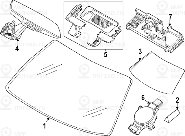 Frontscheibe Grгјn Rlsbs
 BMW 51315B336D9