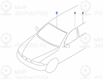 Лобовое стекло инфракр. Grьn Grьnkeil RS
 BMW 51317059699