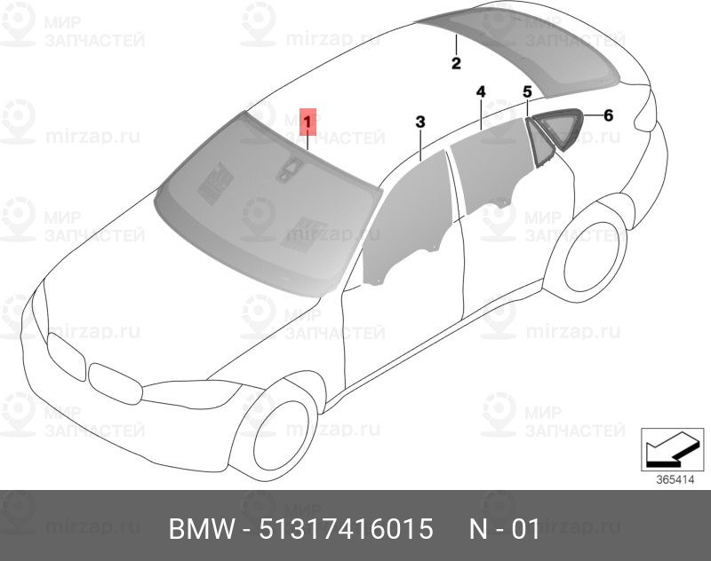Запчасть BMW 51317416015