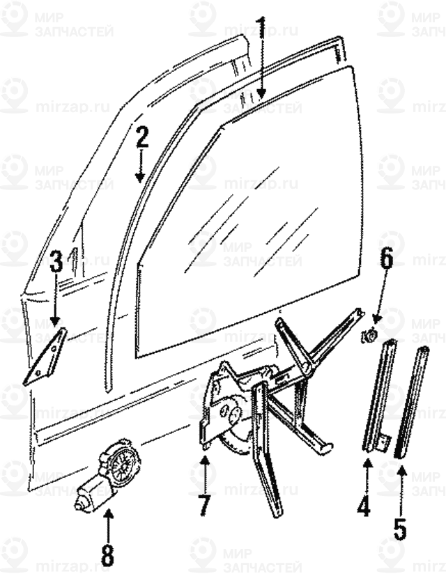 Направляющая стекла Л
 BMW 51328213981