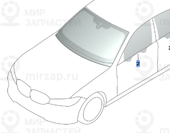 Боковое стекло двери л пд
 BMW 51337432229
