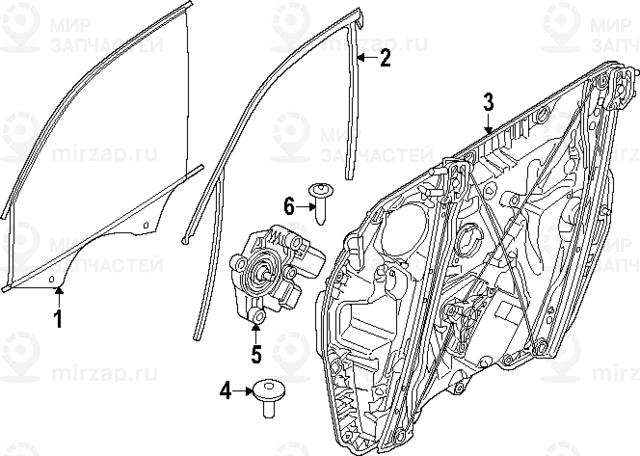 Боковое стекло правой двери (VSG)
 BMW 51339853612