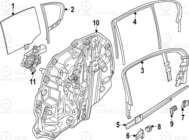 Trг¤Ger Tгјr Hinten Links
 BMW 51355A8DA33