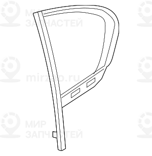 Seitenscheibe Grьn Fest Tьr Hinten Re.
 BMW 51357387456