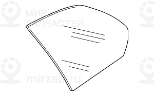 Боковое стекло П с уплотнит. schwarz 4MM
 BMW 51368249936