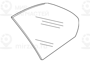 Боковое стекло П с уплотнит. Gruen
 BMW 51377189268