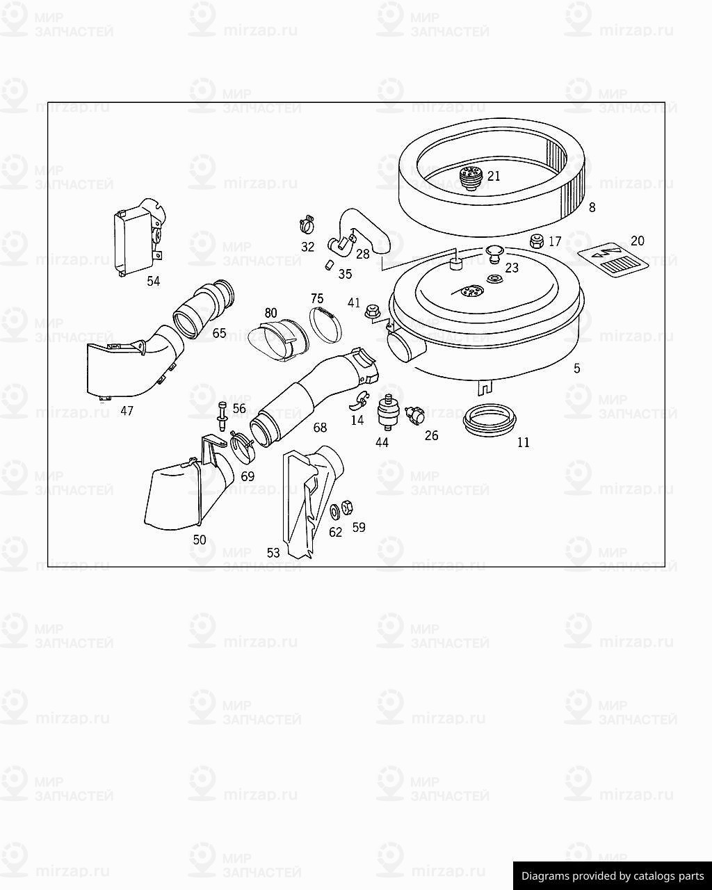 Элемент фильтрующий
 Mercedes-Benz A0030945904
