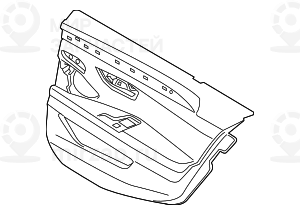Обшивка двери кожа Л Зд SCHWARZ
 BMW 51427273303