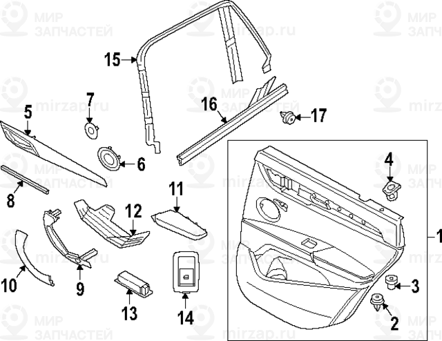 Tгјrverkleidung Hinten Links
 BMW 51427438117