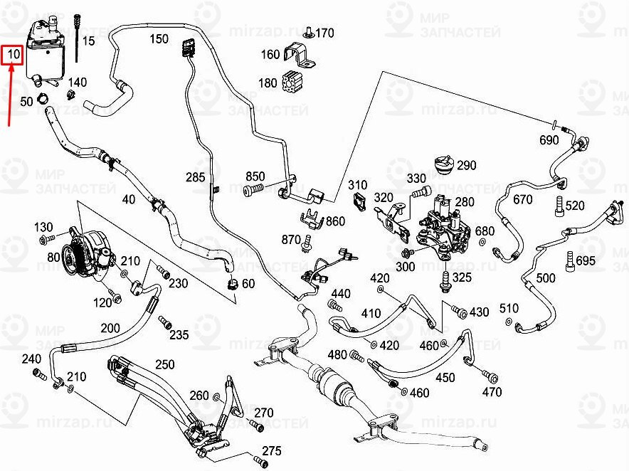 Масляный резервуар
 Mercedes-Benz A1663200114