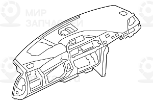 облицовка панели приборов SCHWARZ
 BMW 51459247992