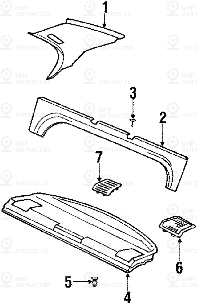 полка за задним сиденьем ANTHRAZIT 93
 BMW 51468183443