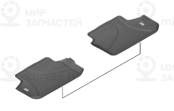 Коврики салона пространства д. ног всепогод. сзади
 BMW 51472446336