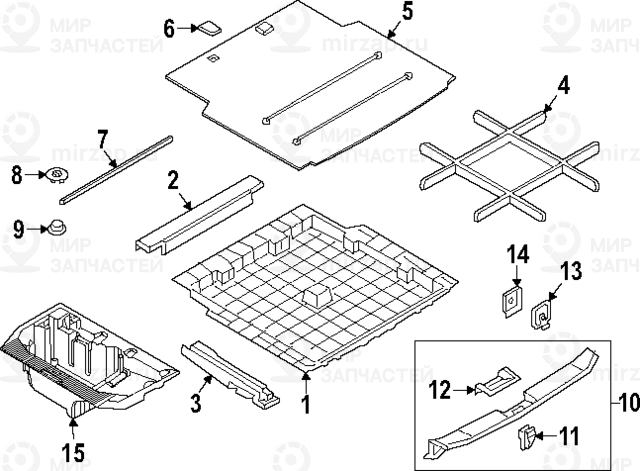 Крепление лонжерона Л
 BMW 51472990737