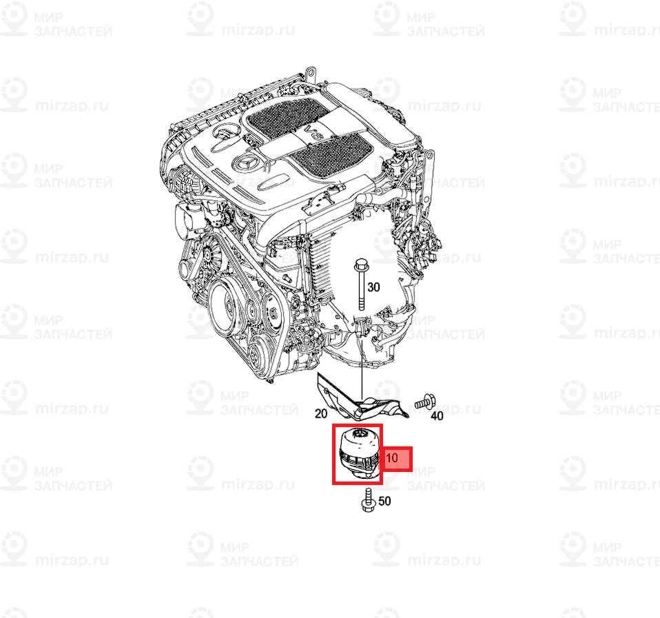 Опора двигателя
 Mercedes-Benz A2042406517