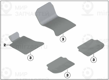 Комплект ножных ковриков velours
 BMW 51477351387