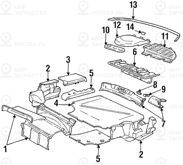 Щиток отсека батареи
 BMW 51478119105